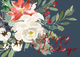 Floral Foil Happy Holiday Folded Cards Image 5 of 7